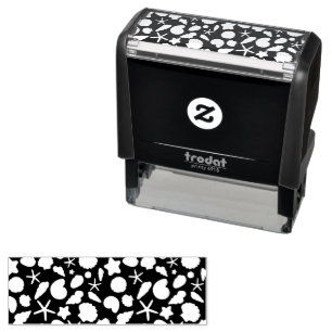 Coastal Shells Beach & Ocean Design Self-inking Stamp