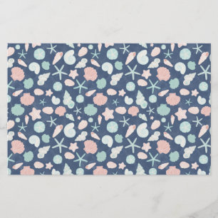 Coastal Shells Beach & Ocean Design Stationery