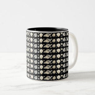 Coastal Shells Pattern Two-Tone Coffee Mug