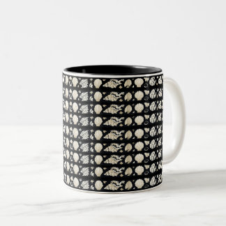 Coastal Shells Pattern Two-Tone Coffee Mug