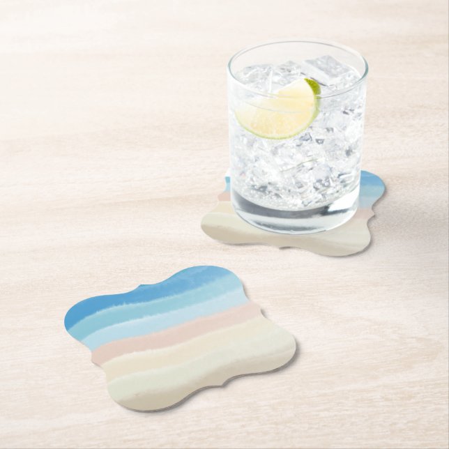 Coastal Shoreline Salty Waves  Paper Coaster (Insitu)