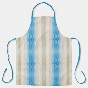 Coastal Shoreline Salty Wavy Repeat Pattern Apron