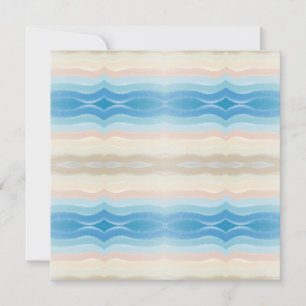Coastal Shoreline Salty Wavy Repeat Pattern  Holiday Card