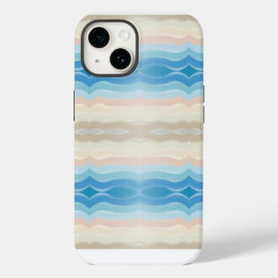 Coastal Shoreline Salty Wavy Repeat Pattern  iPhone 14 Case