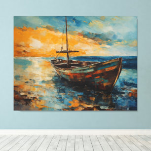 Coastal Solitude Sail Canvas Print