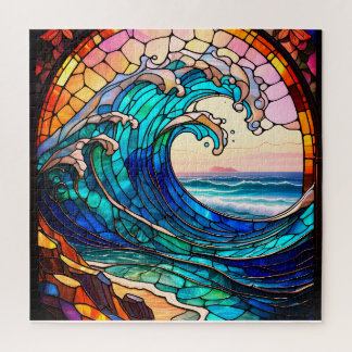 Coastal Stained Glass Jigsaw Puzzle