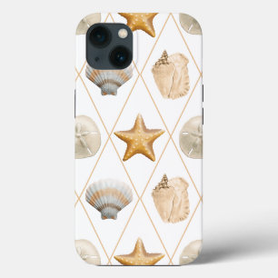 Coastal Starfish and Seashells iPhone 13 Case