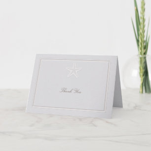 Coastal Starfish Classic Formal Wedding Thank You Card