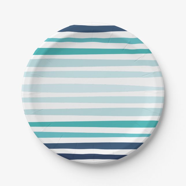 Coastal Stripe Party Plates (Front)