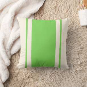 Coastal Stripe Throw Pillow – Lime & Cream