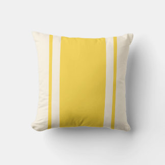 Coastal Stripe Throw Pillow – Yellow & Cream