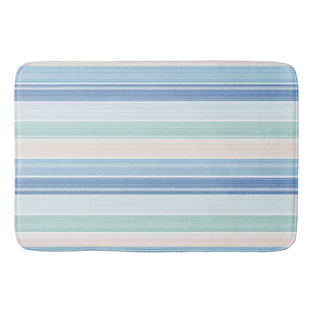 Coastal Stripes Bath Mat (Front)
