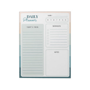 Coastal Stripes Daily Planner Notepad
