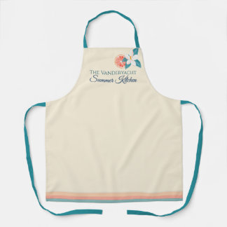 Coastal Summer Tropical Citrus & Floral Design Apron