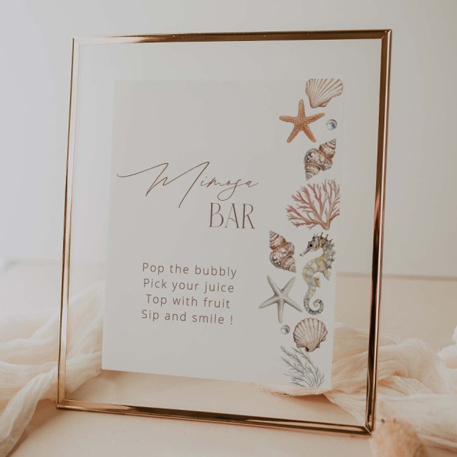  Coastal SummerBridal Shower Mimosa Bar Poster (Creator Uploaded)