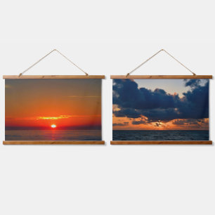 Coastal Sunrise & Sunset Hanging Tapestry