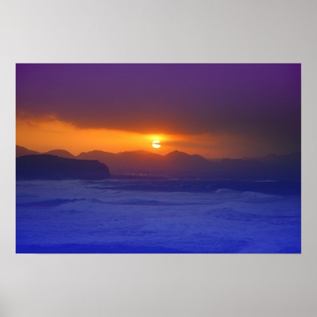 Coastal sunset poster (Front)