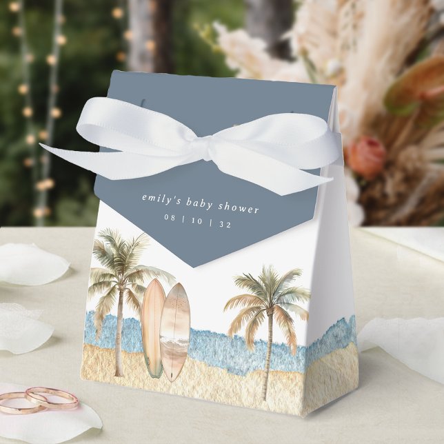 Coastal Surf Theme Baby Shower Favor Box (Creator Uploaded)