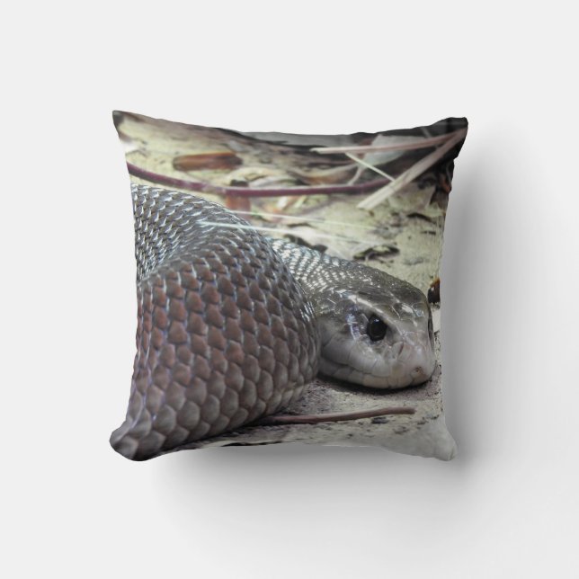 Coastal Taipan Throw Pillow (Front)