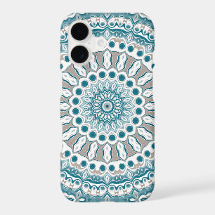 Coastal Teal and Sand Ocean-Inspired Mandala