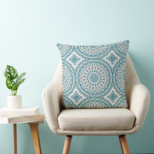 Coastal Teal and Sand Ocean-Inspired Mandala