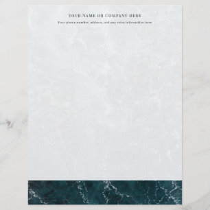 Coastal Teal Ocean Shore Personalized  Letterhead