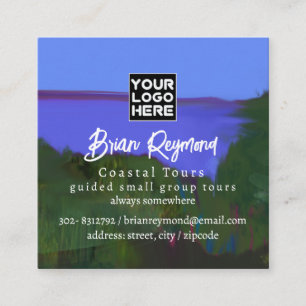Coastal Tours Square Business Card