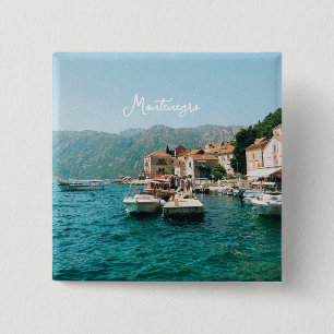 Coastal town of Perast, Montenegro 2 Inch Square Button