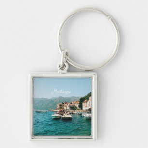 Coastal town of Perast, Montenegro Keychain