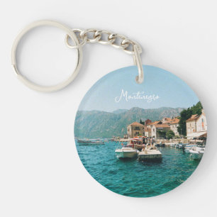 Coastal town of Perast, Montenegro Keychain