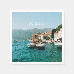 Coastal town of Perast, Montenegro Napkin