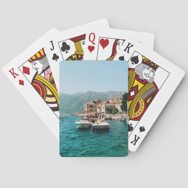 Coastal town of Perast,  Montenegro  Playing Cards (Back)