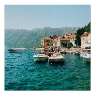 Coastal town of Perast,  Montenegro  Poster