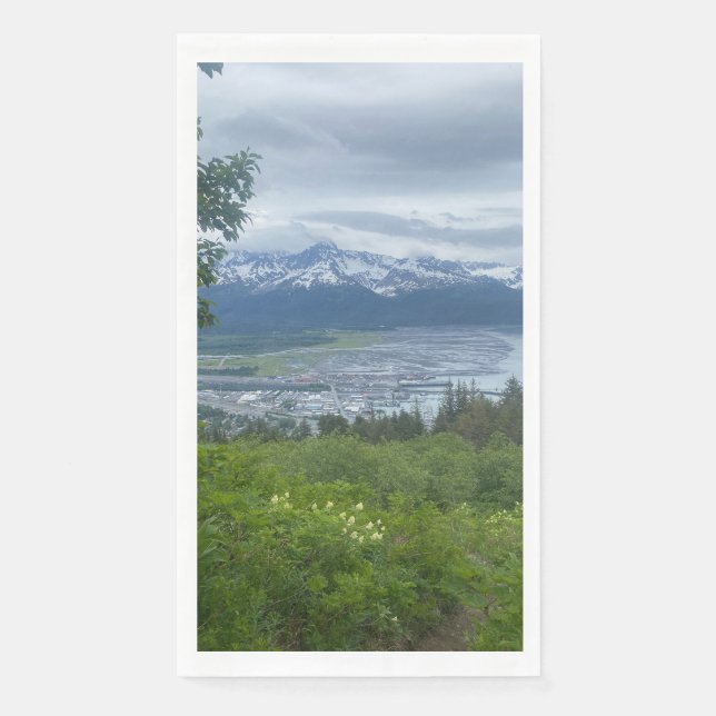 Coastal Town Overlook - Nature Guest Towel  Napkin (Front)