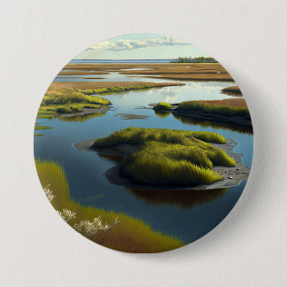 Coastal Tranquility 3 Inch Round Button
