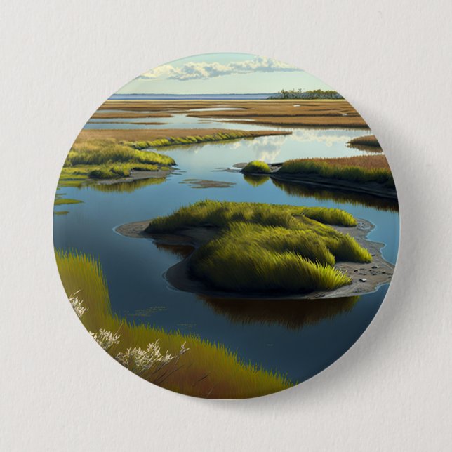 Coastal Tranquility 3 Inch Round Button (Front)