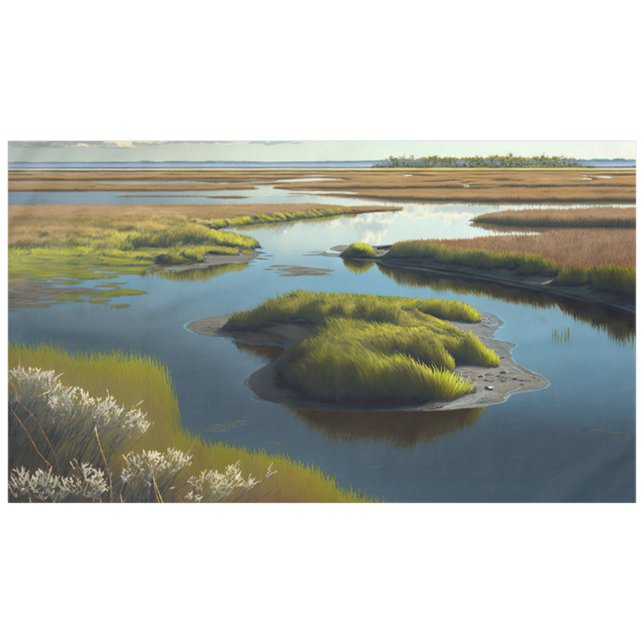 Coastal Tranquility Tablecloth (Front (Horizontal))