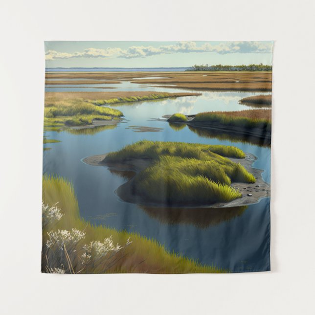 Coastal Tranquility Tapestry (Front)