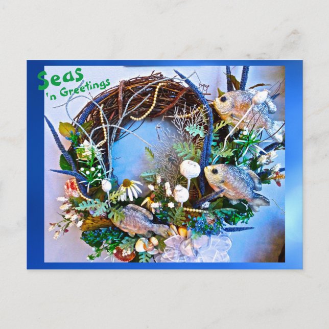 Coastal Tropical Fish Seas n Greetings Holiday  Postcard (Front)