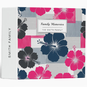 Coastal Tropical Hibiscus Pattern (13) Binder