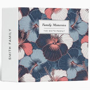 Coastal Tropical Hibiscus Pattern (14) Binder