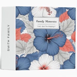 Coastal Tropical Hibiscus Pattern (1) Binder
