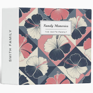 Coastal Tropical Hibiscus Pattern (3) Binder