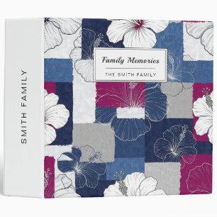 Coastal Tropical Hibiscus Pattern (5) Binder
