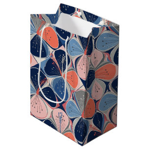 Coastal Tropical Hibiscus Pattern (7) Medium Gift Bag