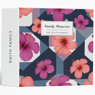 Coastal Tropical Hibiscus Pattern (8) Binder
