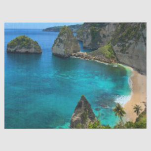 Coastal Tropical Island Paradise Beach Tissue Paper