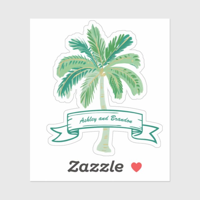 Coastal Tropical Palm Tree Beach Personalized  (Sheet)