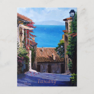 Coastal Tuscany Street View Holiday Postcard
