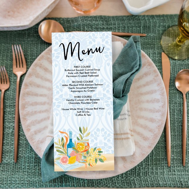 Coastal Vibes Menu Invitation (Creator Uploaded)